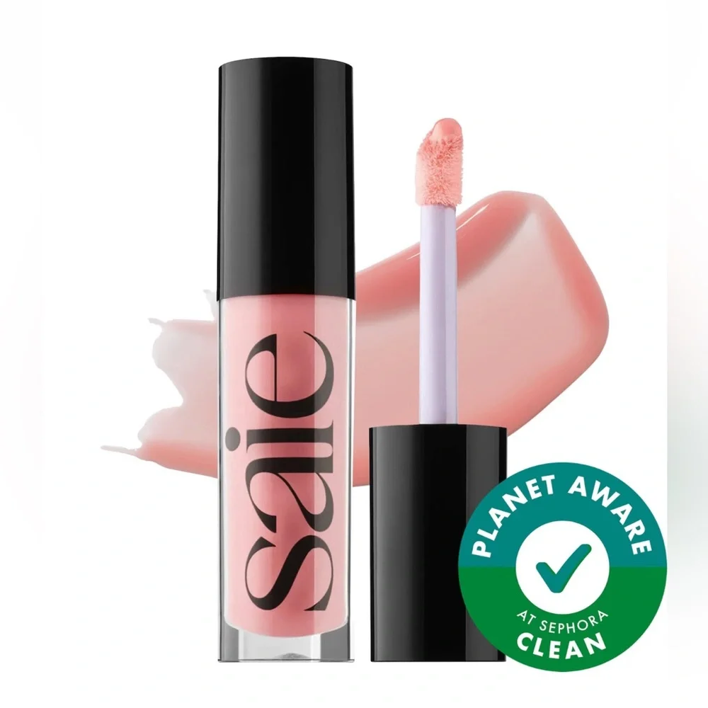Saie💋GlossyBounce High Shine Hydrating Tinted Lip Oil in Bubble NIB